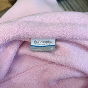 3 sz med Columbia fleece Breast cancer awareness jackets in blk, pink & white.